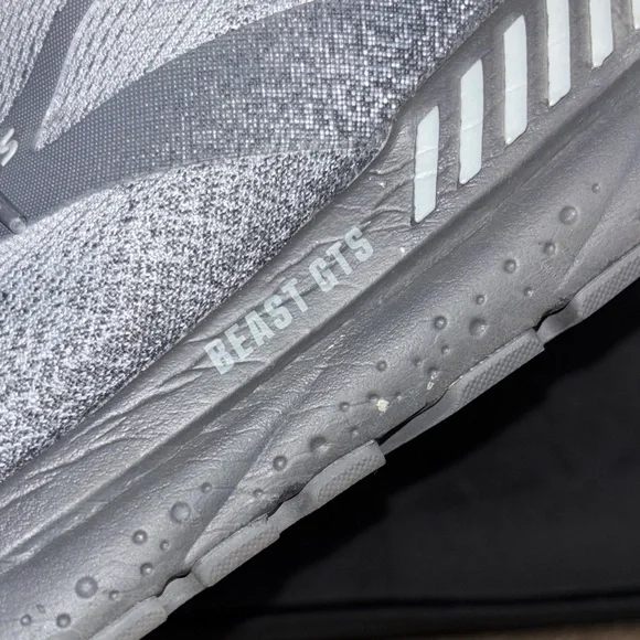 Brooks Beast GTS Light Gray Athletic Shoes - Picture 8 of 10